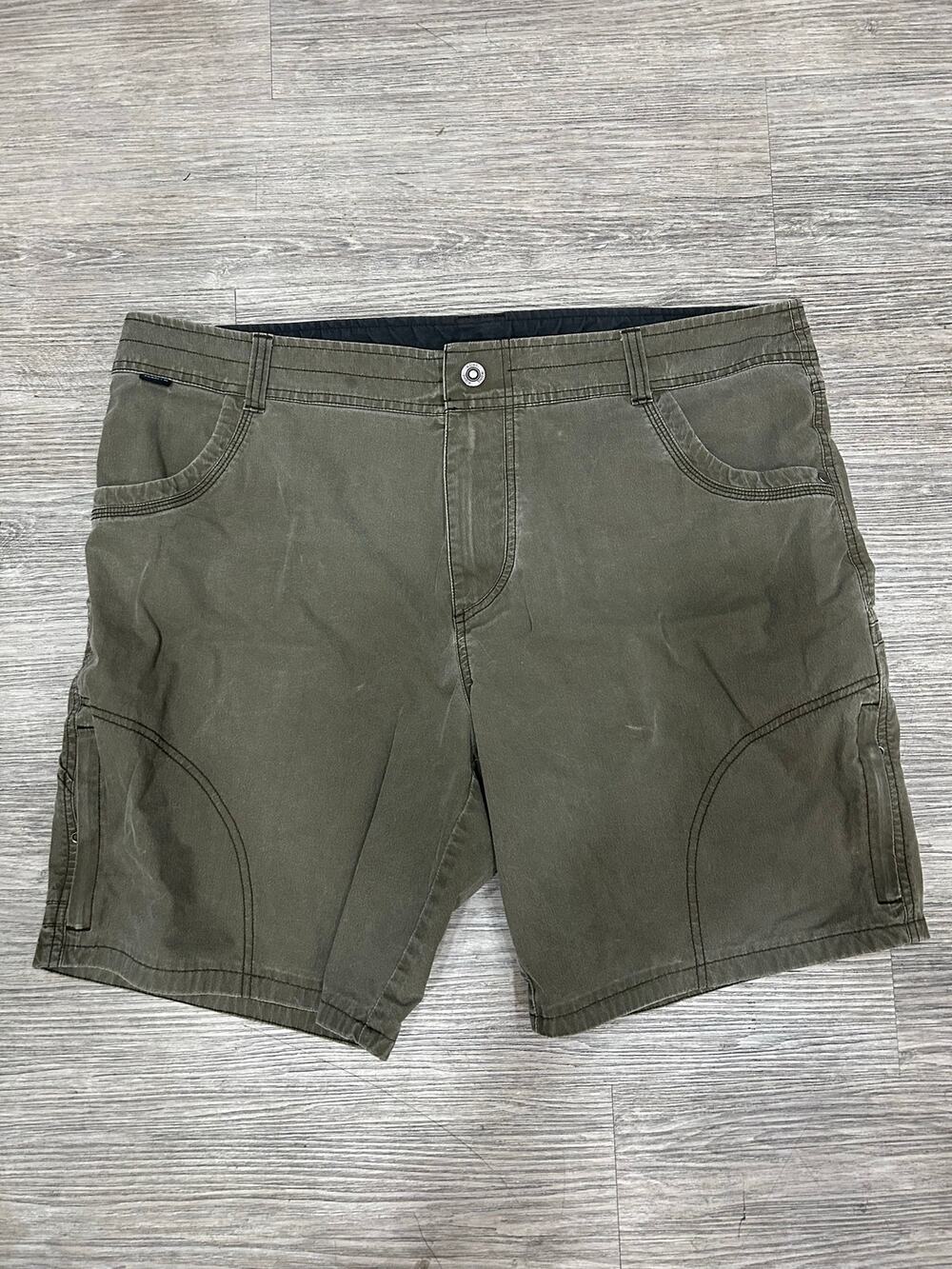 KUHL Mens Cargo Shorts Size 40 Olive Green Brown Outdoor Hiking Casual Travel